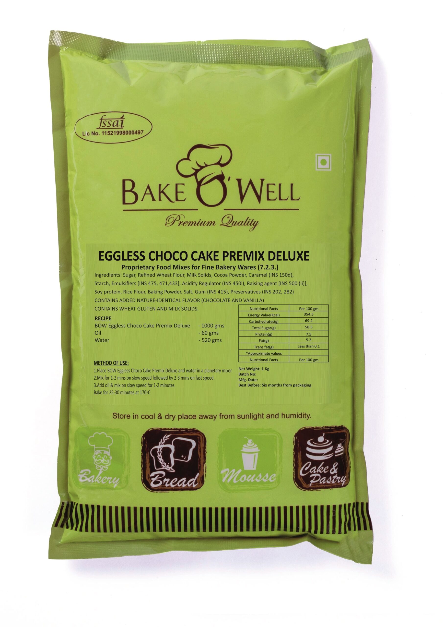 EGGLESS CHOCO CAKE PREMIX DELUXE 1 kg