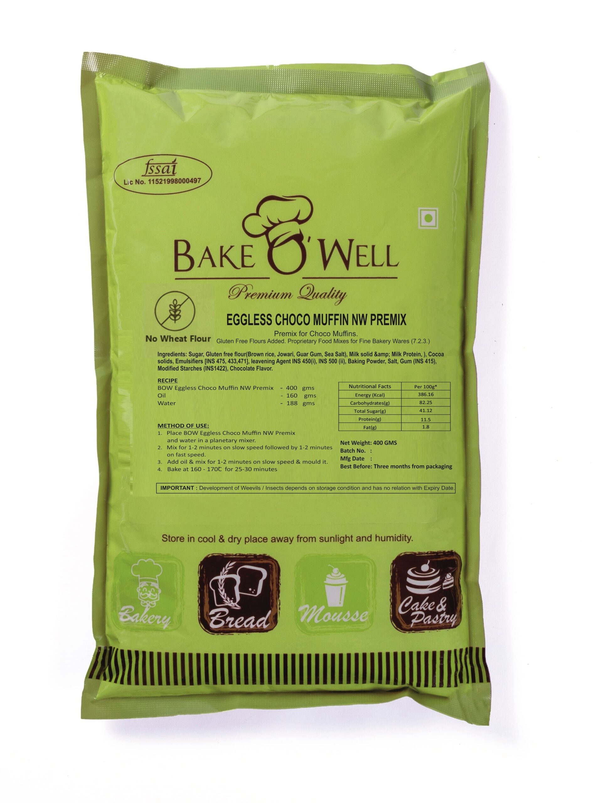 EGGLESS CHOCO MUFFIN NW PREMIX 400 GMS