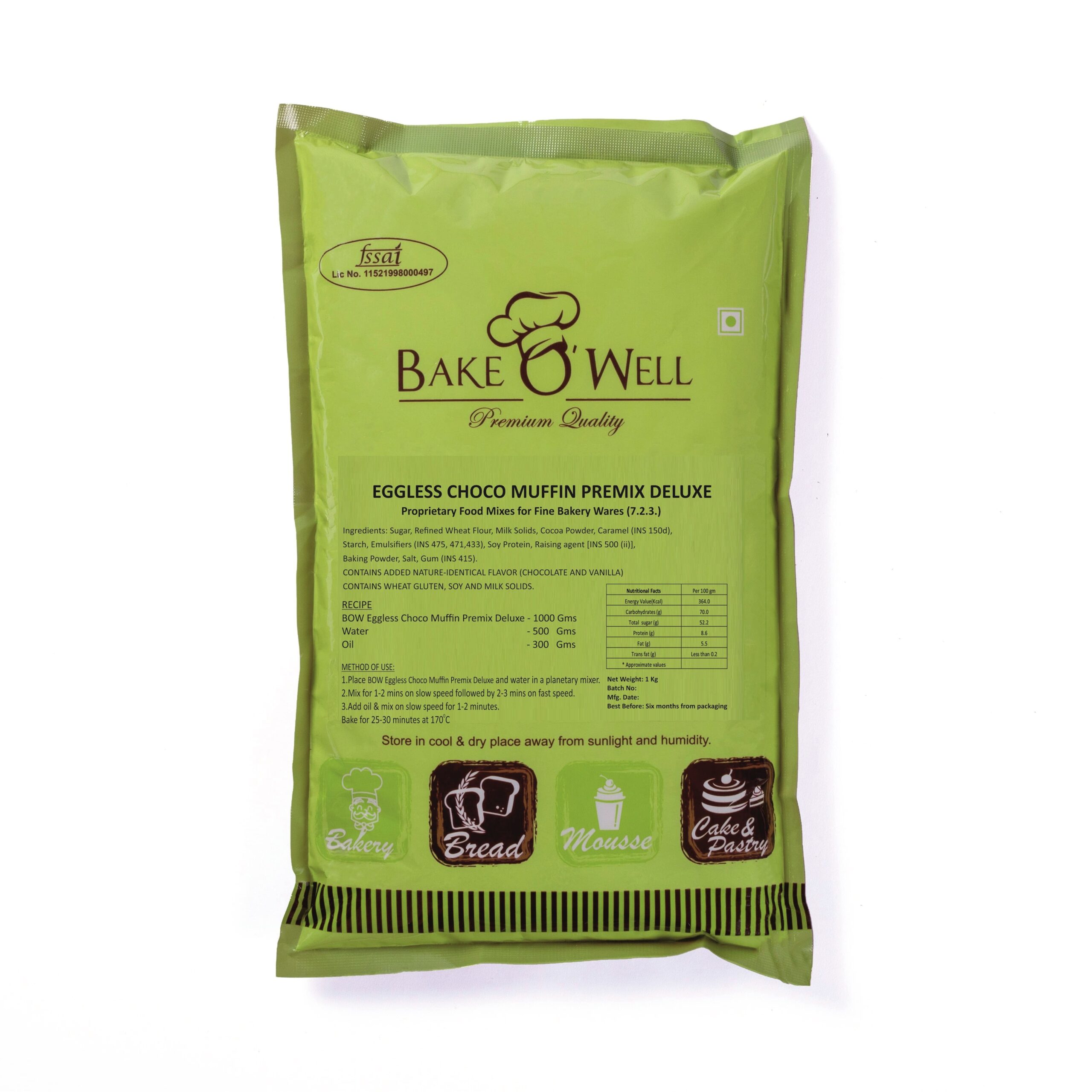 EGGLESS CHOCO MUFFIN PREMIX 1KG