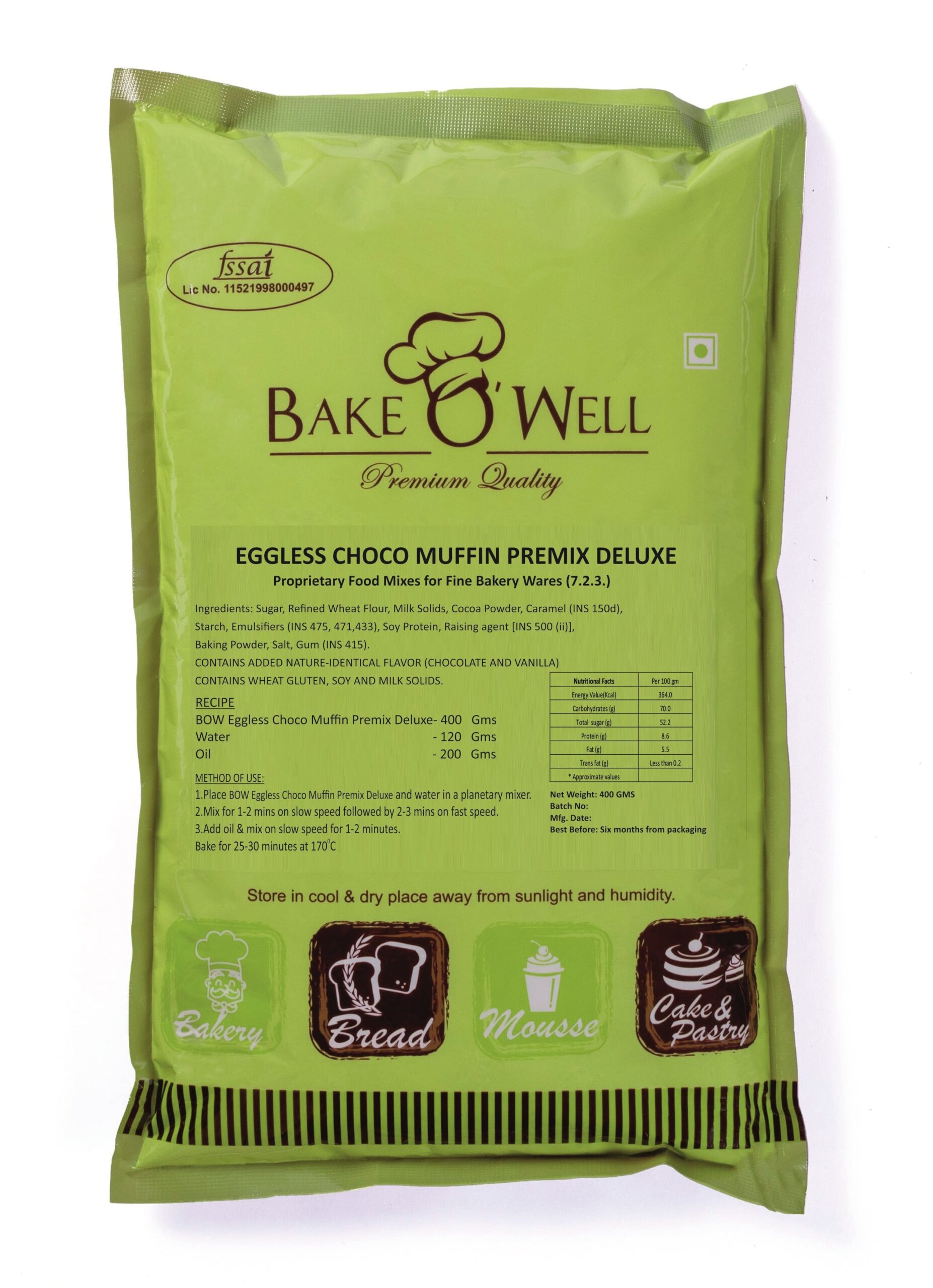 EGGLESS CHOCO MUFFIN PREMIX 400 GMS