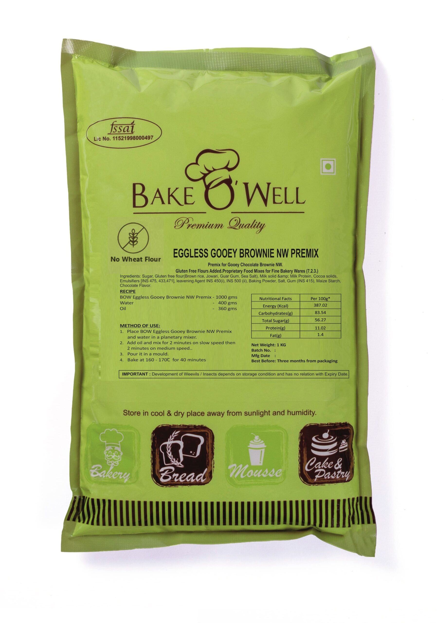 Eggless Gooeye Brownie Premix – NW