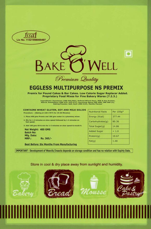 Eggless Vanilla Multipurpose Premix – NS