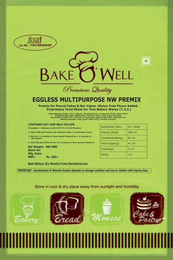 Eggless Vanilla Multipurpose Premix –NW