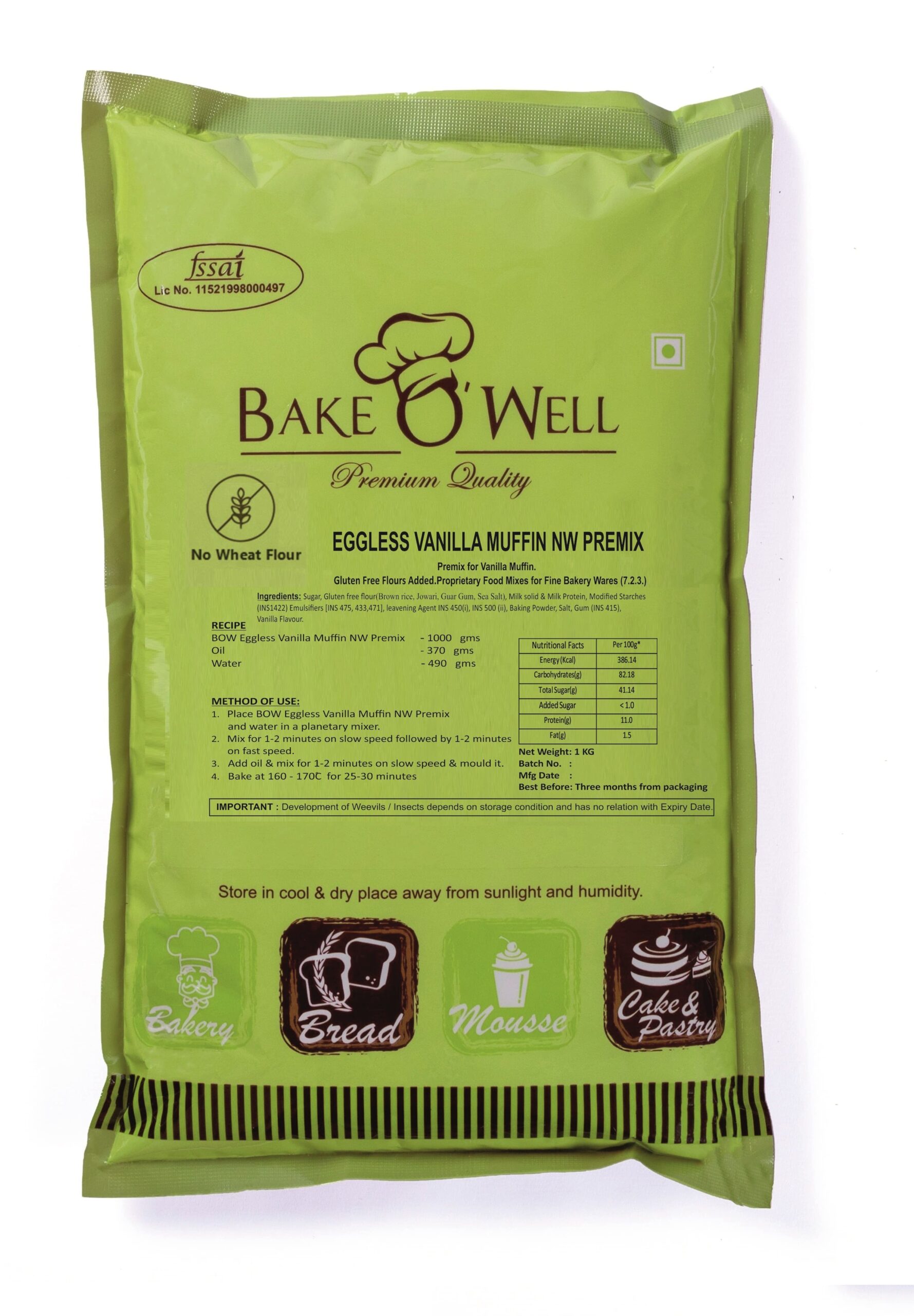 EGGLESS VANILLA MUFFIN NW 1 KG