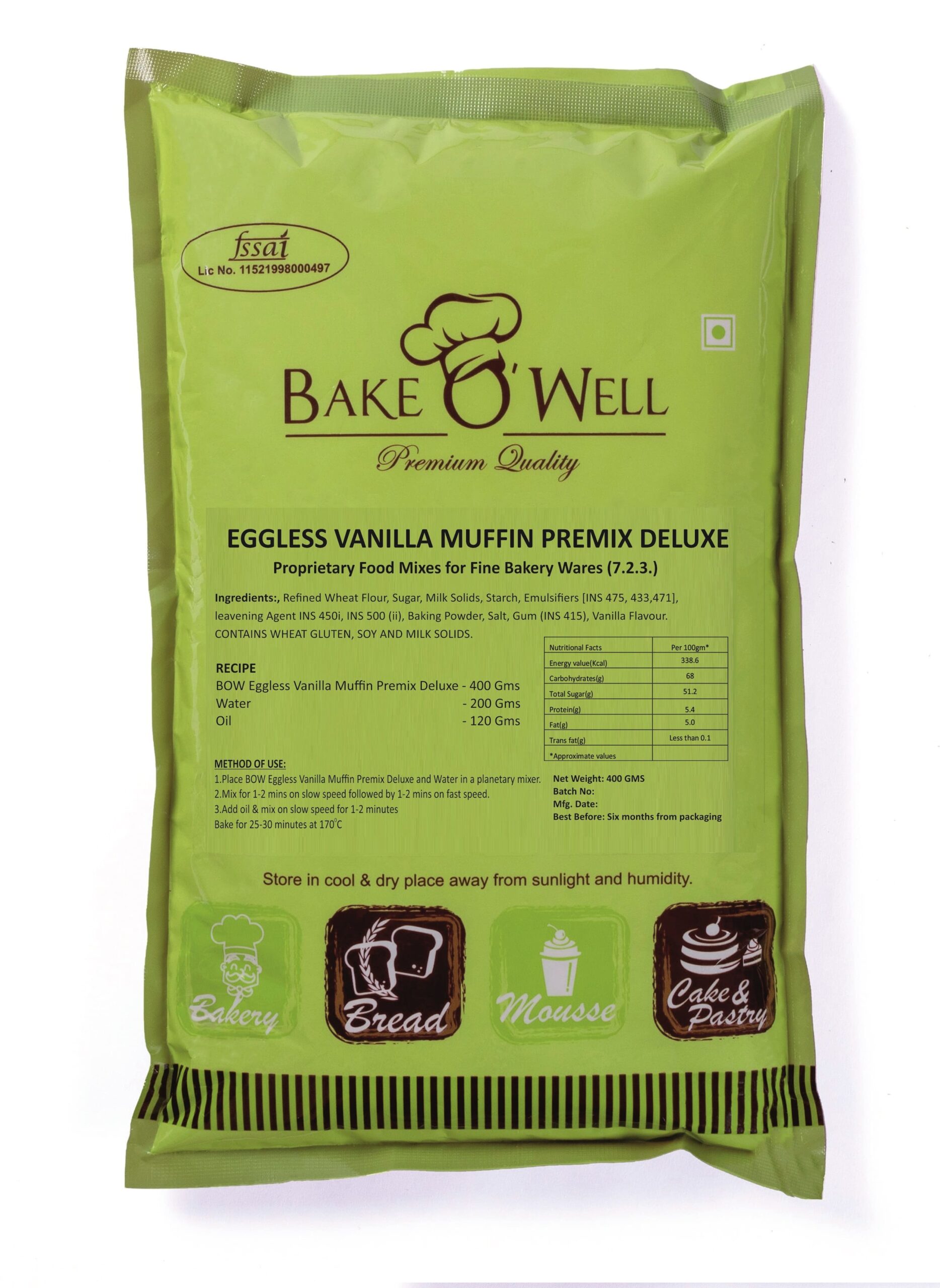 EGGLESS VANILLA MUFFIN PREMIX 400 GMS