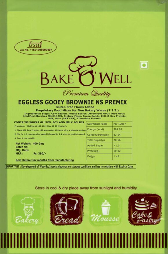 Eggless Gooeye Brownie Premix – NS