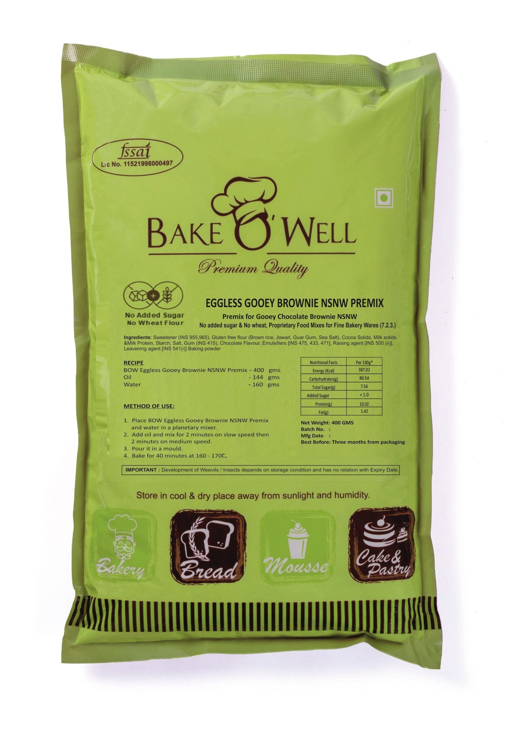 GOOEY BROWNIE NSNW 400 GMS