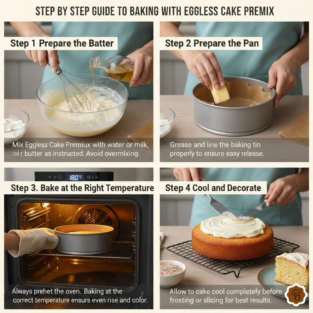 Step by Step Guide to Baking with Eggless Cake Premix
